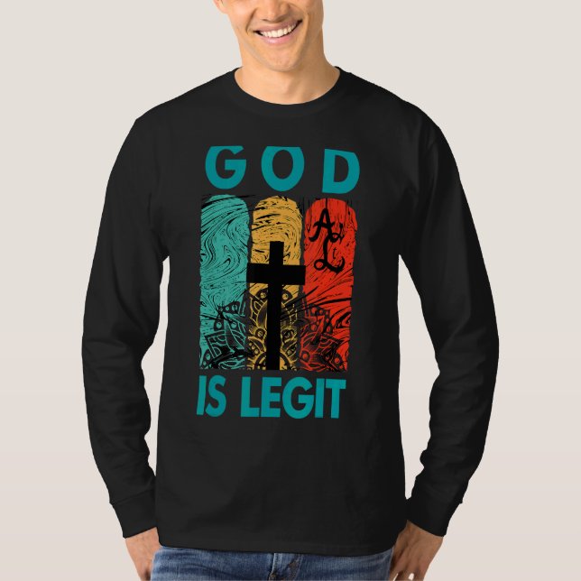 Deus É Legítima Camisetas Gráficas Cristãs Multico (Frente)