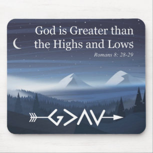 Deus é maior do que o Highs and Lows Mousepad