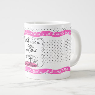 Deus é tudo o que eu preciso Caneca de café grande