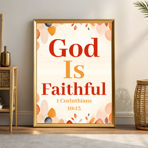 Deus é um impressão do Boho Christian Wall Art