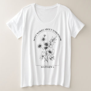 Deus é uma boa camiseta e as mulheres tamanho meno
