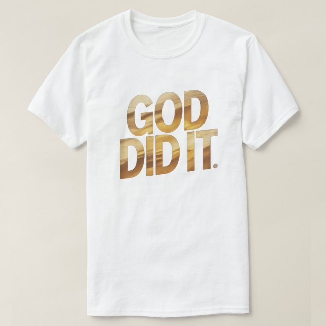 Deus Fez – Camiseta Cristã Inspirada na Fé (Frente do Design)