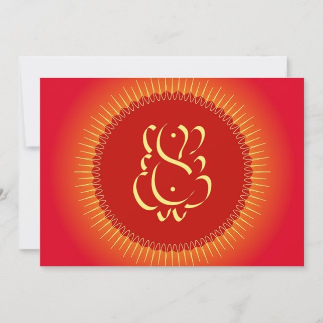 Deus Ganesha com raios solares (Frente)