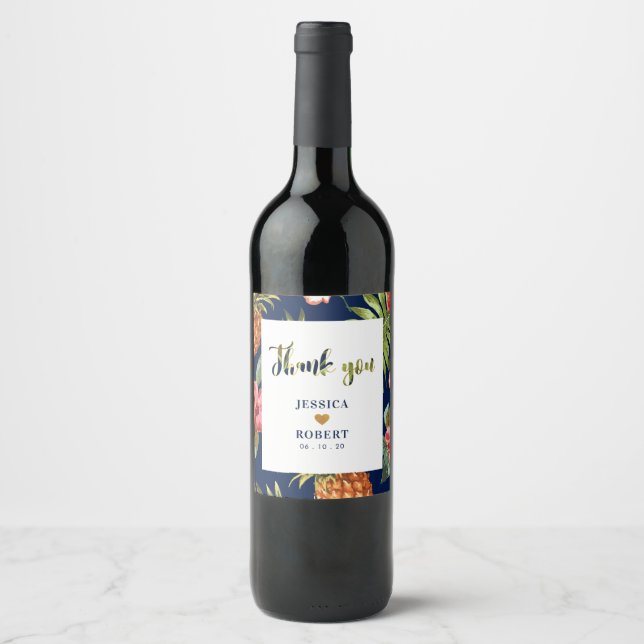 Deus & Marinha | Etiqueta de Vinho Personalizada p (Frente)