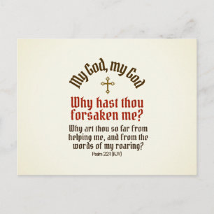 Deus Me Abandonou - Cartão Postal / RSVP / Convite