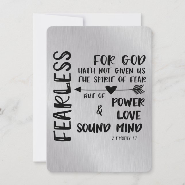 Deus não nos deu Espírito de Escritura do Medo (Frente)