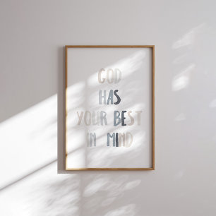 Deus neutro tem o seu melhor em mente poster