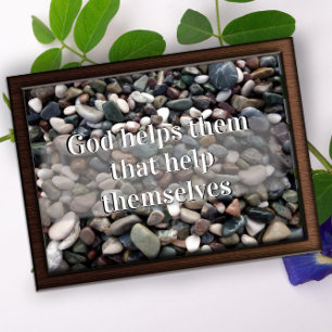 Deus os ajuda a ajudar a poster motivadora