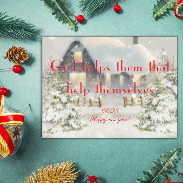 Deus os ajuda a feliz ano novo poster (Criador carregado)