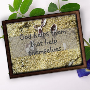 Deus os ajuda a sabedoria dizendo poster