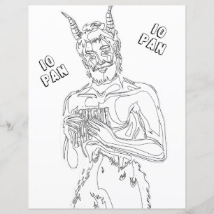 Deus Pan Pagão Corno Wicca Página para Colorir Pap