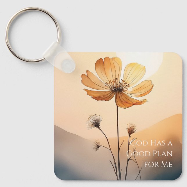 Deus tem um bom plano para mim Chaveiro (Frente)