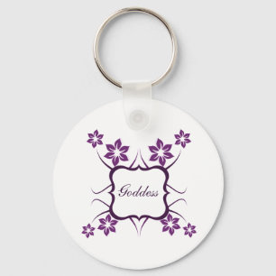 Deusa Chaveiro Floral, Roxo Escuro