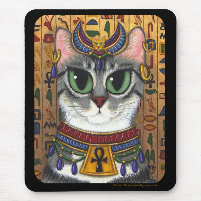 Deusa da fibra, gato Mousepad de Bastet do egípcio (Frente)