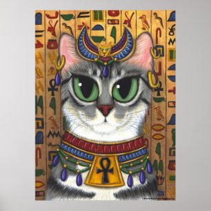 Deusa da fibra, poster do gato de Bastet do