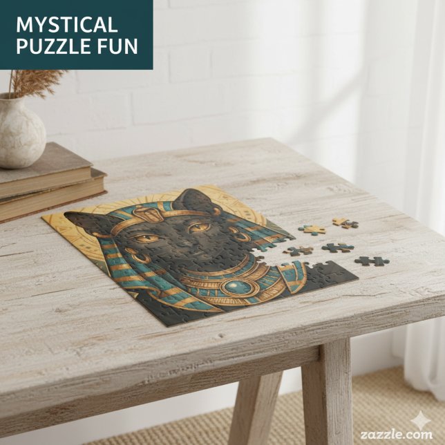 Deusa de Gato Egípcia | Quebra-cabeça de Ouro (Criador carregado)