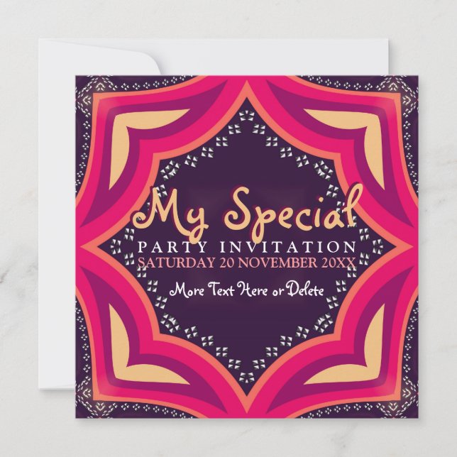 Deusa Diva Convite de festas Especial de Eventos (Frente)