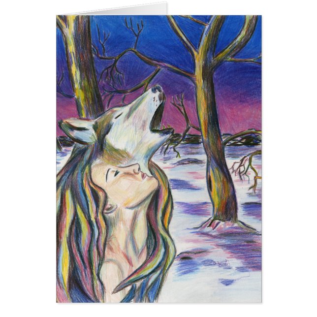 Deusa do cartão do lobo (Frente)