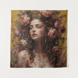 Deusa do Florescer Dourado – Tapeçaria de Arte Qua