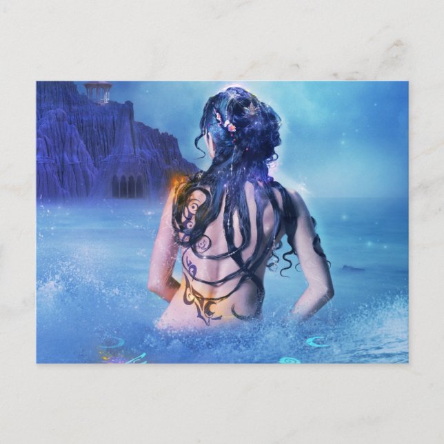 Deusa do mar e cartão postal noturno (Frente)