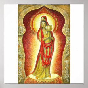 Deusa do Poster Lotus de Kuan Yin