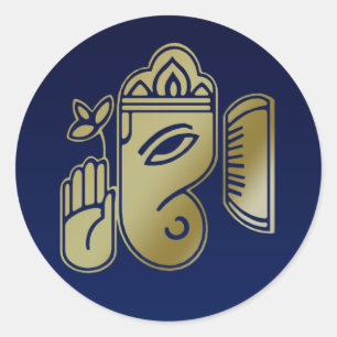 Deusa Dourado Ganesha - etiqueta