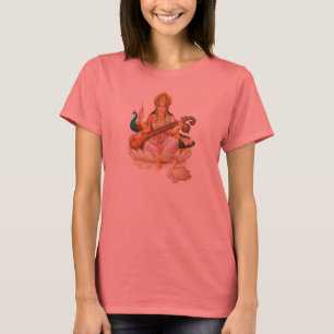 Deusa Hindu Saraswati, design do t-shirt