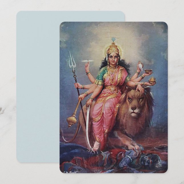 Deusa Indiana - Cartão Saudável (Frente/Verso)