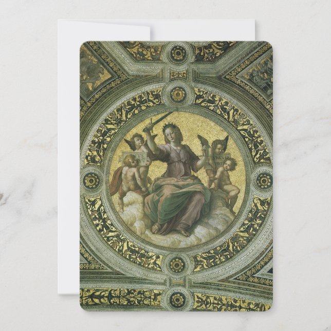 Deusa Romana Justiça com Anjos por Rafael (Frente)