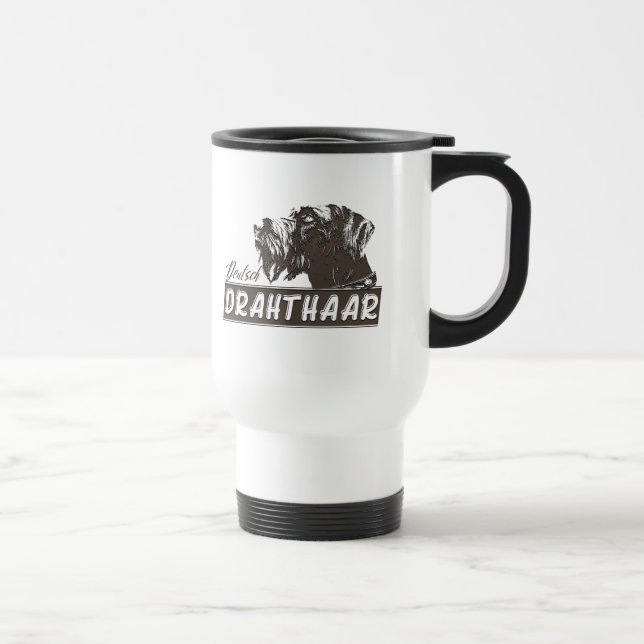 Deutsch Drahthaar Caneca de viagem (Direita)