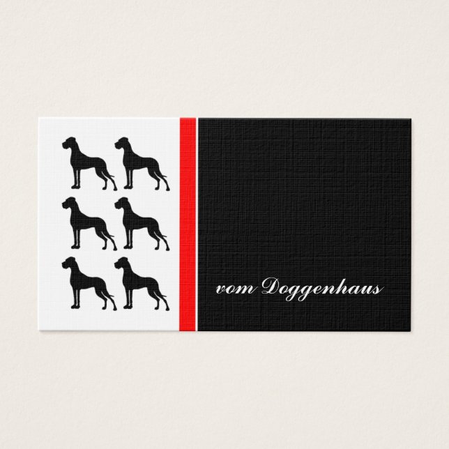 Deutsche Dogge Visitenkarte (Frente)