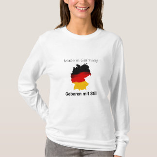 Deutschlandkarte mit künstlerischer Flagge T-Shirt