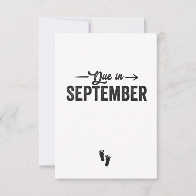 Devida em setembro Anúncio Presente na Gravidez (Frente)