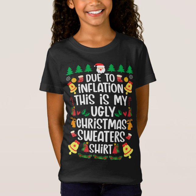 Devido à Inflação Este é o Meu Suéter de Natal Fei (Frente)