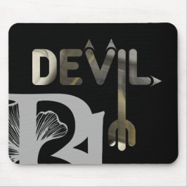 DEVIL Mousepad Tendência Arte Abstrata Preto Branc