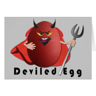 "deviled o cartão cómico do ovo engraçado do ovo"