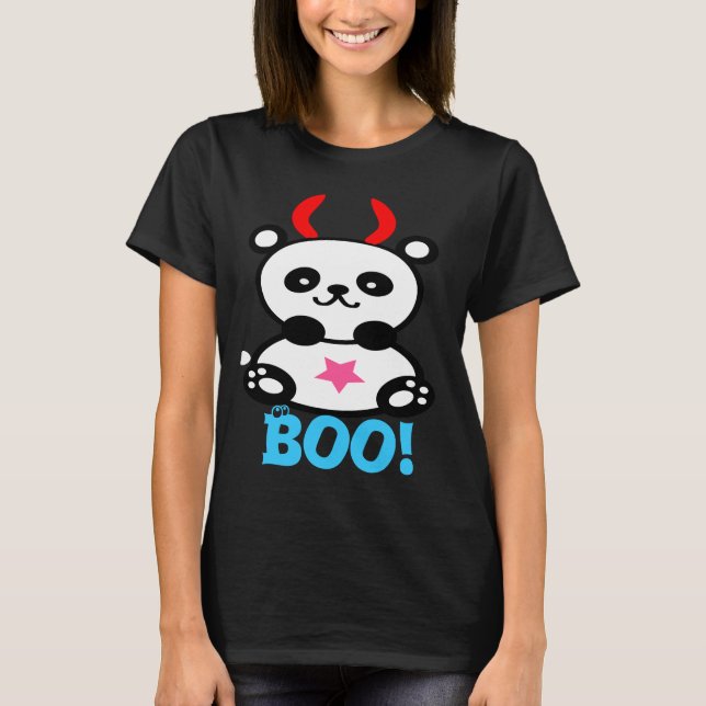 ♫ ♥ Devilish Cute Baby-Panda Burnout T-Shirt (Ajus (Frente)