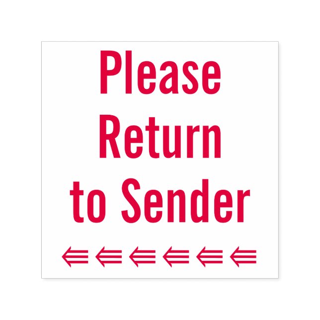"Devolva ao Remetente" + Carimbo de Borracha de Se (Design)
