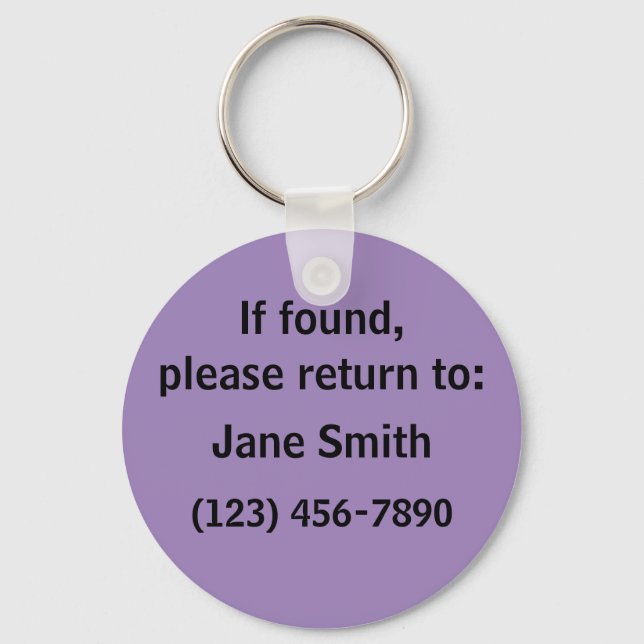 Devolva as Chaves Perdidas Chaveiro (Frente)