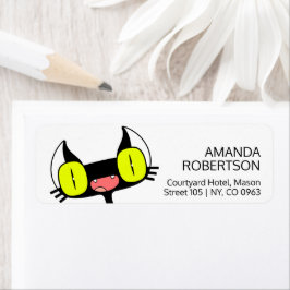 Devolva etiquetas de endereço com um gatinho engra