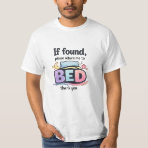 Devolva-me para Camiseta de uso comum na cama