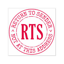 Devolver ao Remetente Carimbo de Borracha RTS Gran