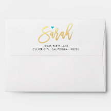 DEVOLVER ENDEREÇO turquesa azul-ouro roteiro SARAH
