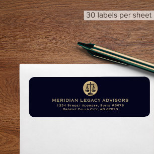 Devolver etiquetas de endereço com emblema de esca