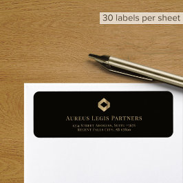 Devolver etiquetas de endereço com logotipo Dourad