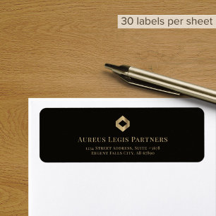 Devolver etiquetas de endereço com logotipo Dourad
