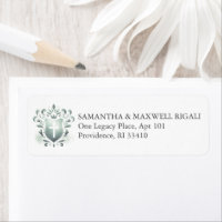 Devolver Etiquetas de Endereço Sage Green Crest