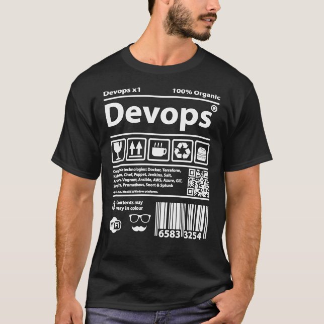 Devops Barcode Classic T-Shirt (Frente)