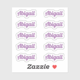 Dez Etiquetas de Nome Personalizadas em Letra Curs