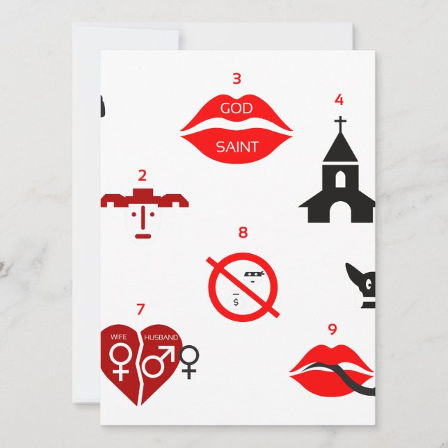 dez mandamentos modernos (Frente)